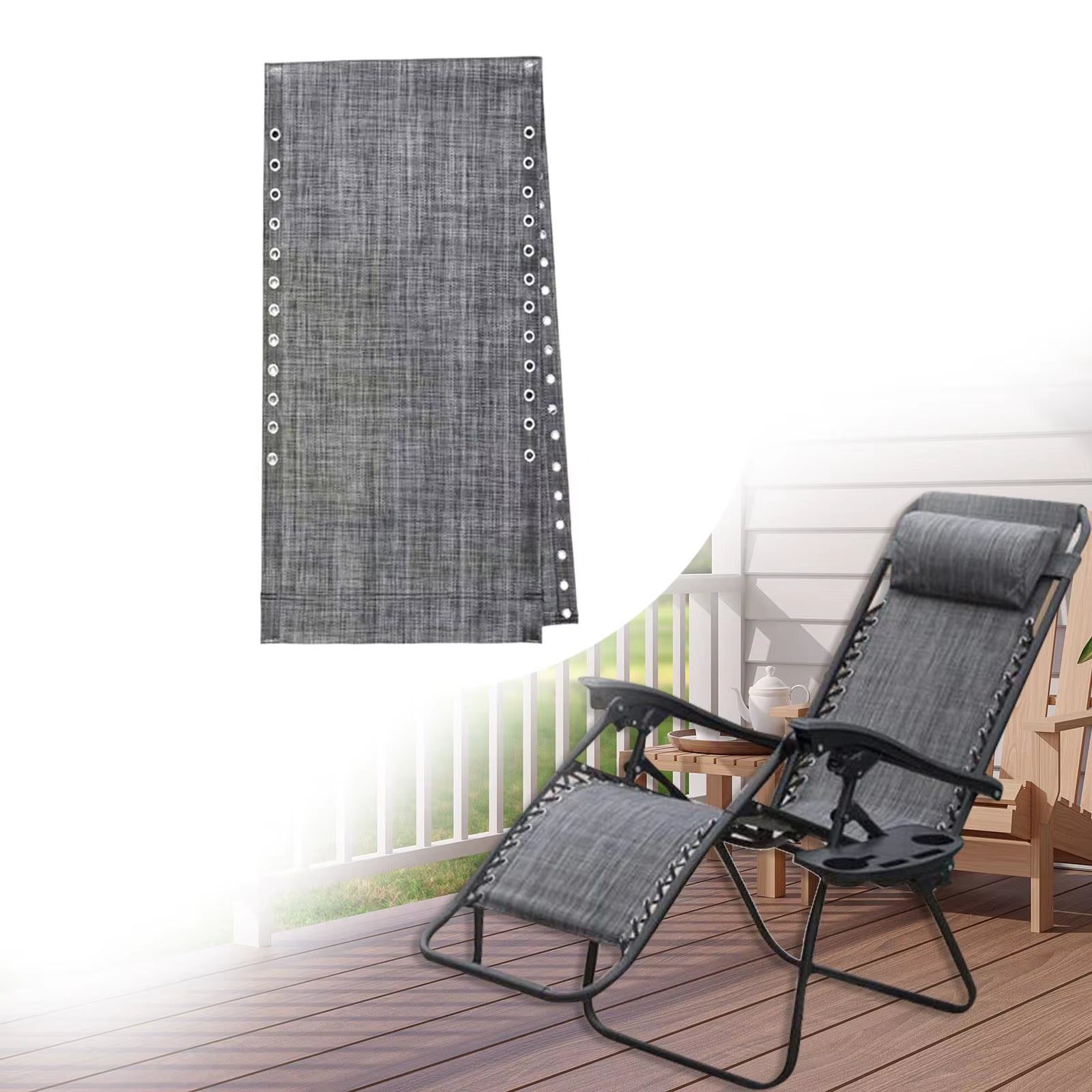 Lounge Chair Cloth Lounger Replacement Cloth 160Cmx43Cm Chair Replacement Fabric for Garden Patio Camping Outdoor Recliners