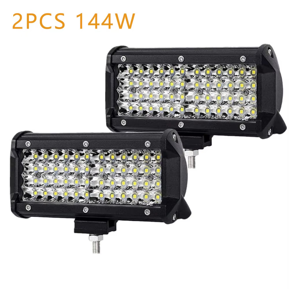Car LED Light Bar Offroad 4X4 Spotlights Fog Lamp 12V 24V Diode Headlight Truck Farm Tractor Boat SUV ATV Light Bar/Work Light