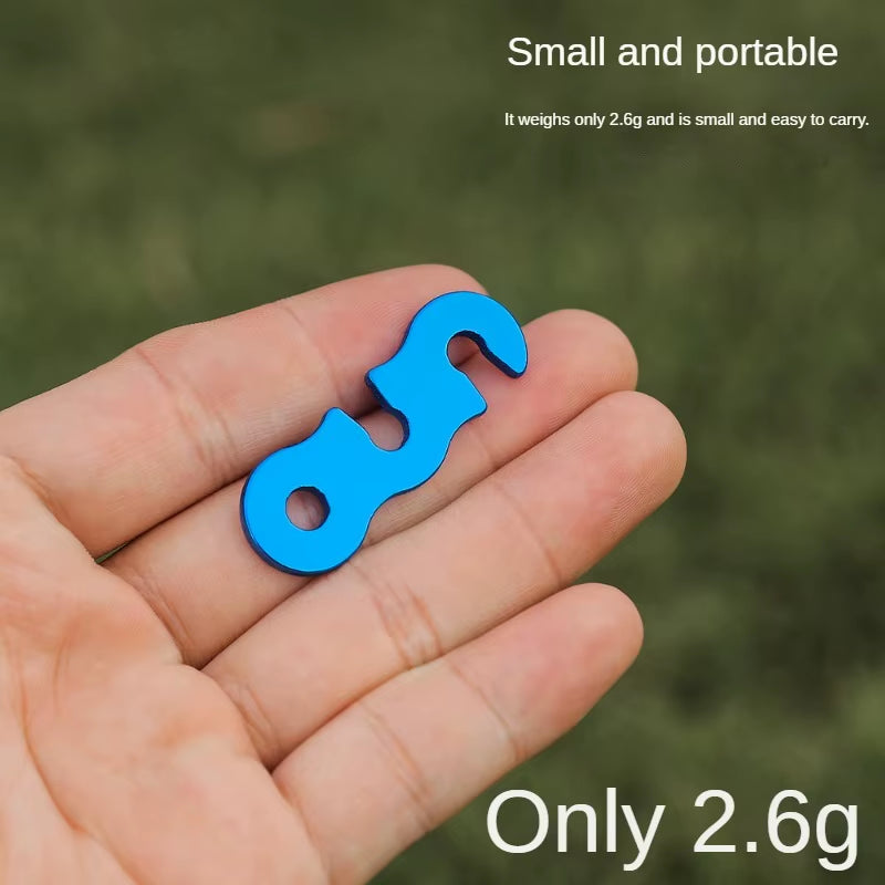 10Pcs Adjustable Camping Tent Cord Rope Buckle S Type Tensioners Fastener Kit Outdoor Camping Tents Securing Accessories