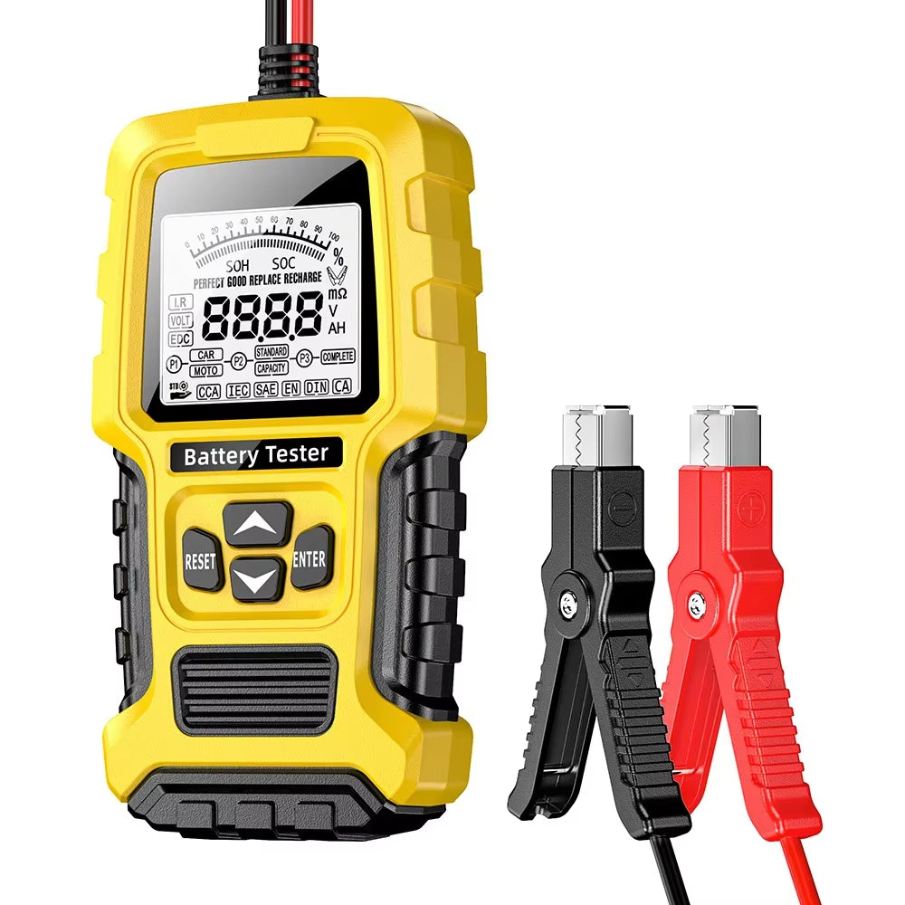Car Battery Tester 12V 24V Battery System Detect Auto Battery Analyzer for Car Motorcycle Battery Charging Cranking Test Tool