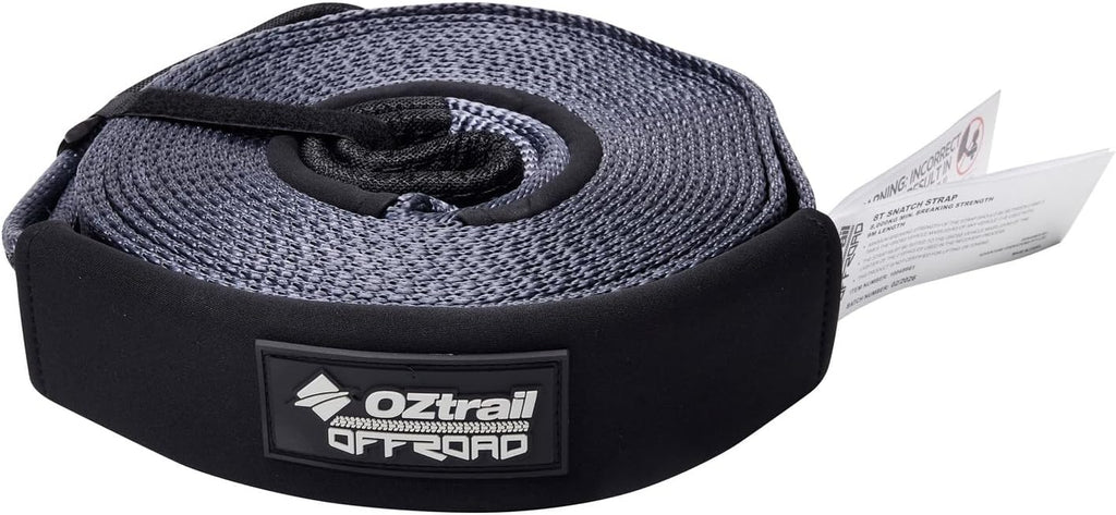 Offroad 8-Tonne Recovery Snatch Strap - 9M X 60Mm | 8T MBS, 20% Stretch, Reinforced End Loops, Neoprene Sleeves