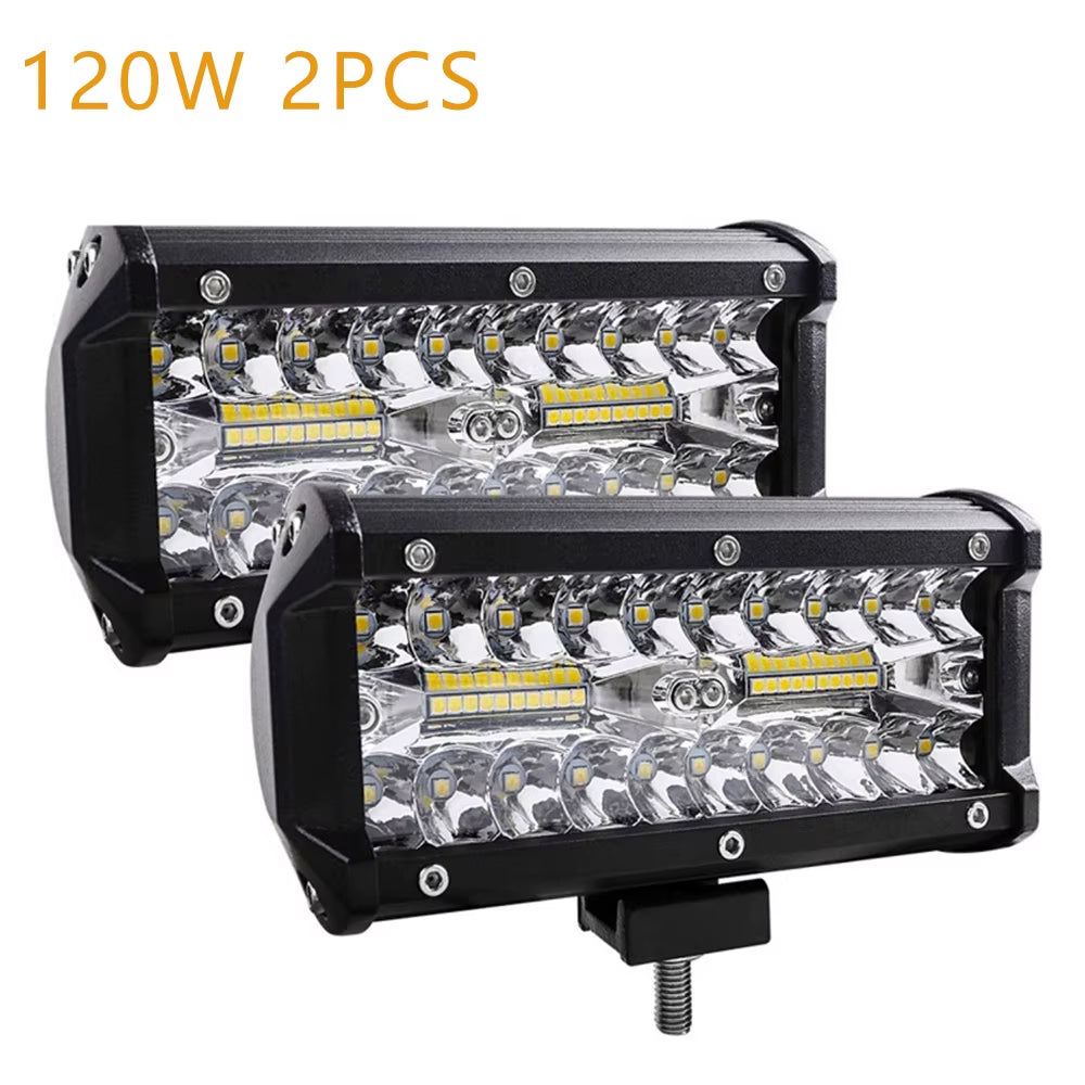 Car LED Light Bar Offroad 4X4 Spotlights Fog Lamp 12V 24V Diode Headlight Truck Farm Tractor Boat SUV ATV Light Bar/Work Light