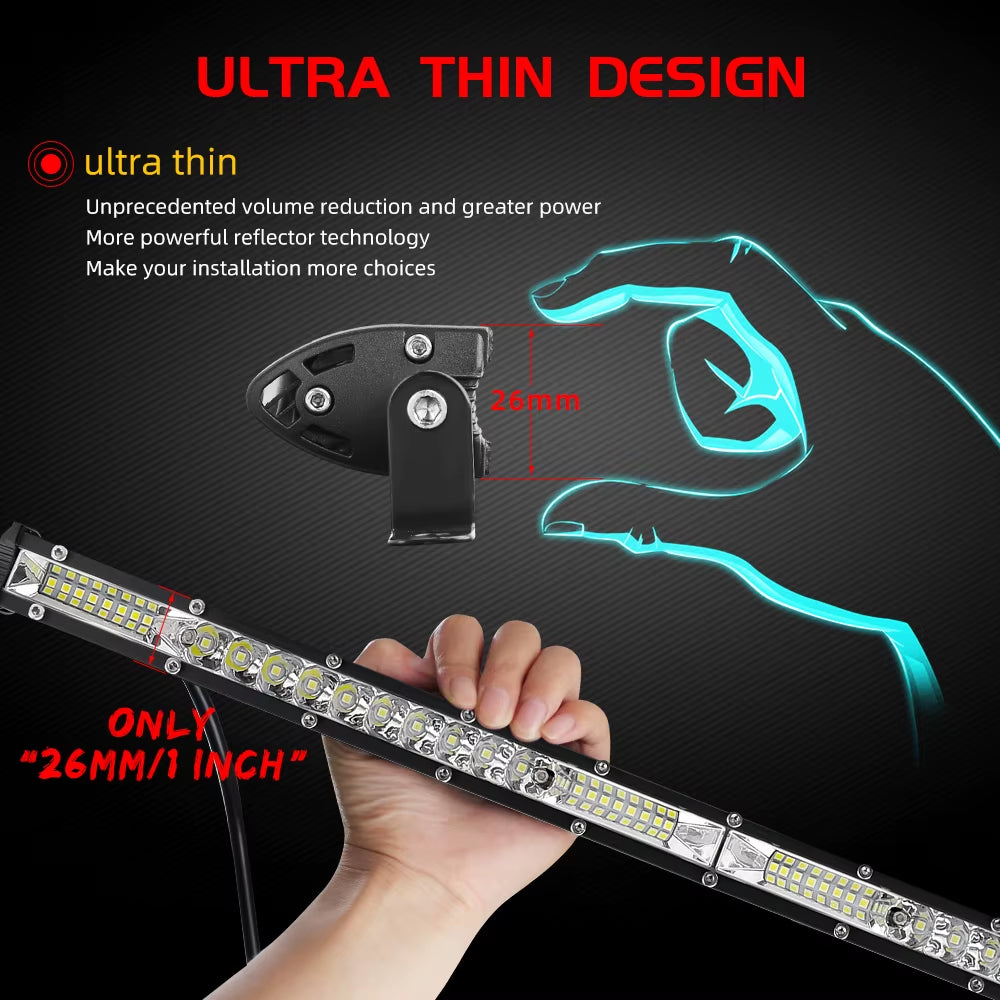 10D 10 20 30 Inch 52W 104W 156W LED Work Light Bar Combo 4X4 Offroad LED Light Bar for Tractor Boat 4WD 4X4 Trucks ATV